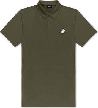 Dalix Ghost Midweight Short Sleeve Polo Shirt in Army at Nordstrom, Size Xx-Large