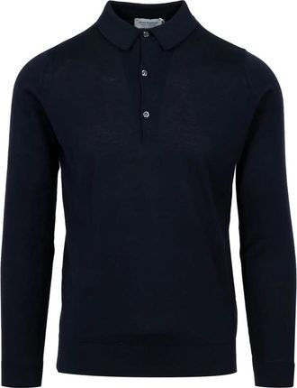 John Smedley T-shirts en Polos - Heren - Polos - Blauw - 2XL - Katoen - Tops