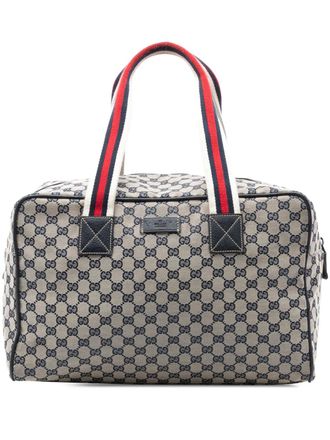 Gucci 2016-2025 GG Canvas Web travel bag - Grey
