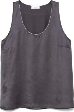 PESERICO Canotta con perline - Grigio