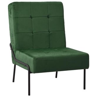 vidaXL Vidaxl - Silla De Relajaci&oacute;n De Terciopelo Verde Oscuro 65x79x87 Cm