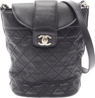 Chanel Pre-owned Matelasse Handbag - Dames - Vintage Schoudertas - Zwart - ONE Size - Leer - Vintage
