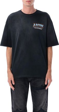 Amiri Mens Sunny Place Os Tee - Black Cotton - Size Large