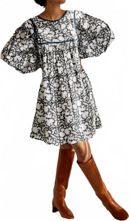 SZ Blockprints Darjeeling Mini Dress In Midnight