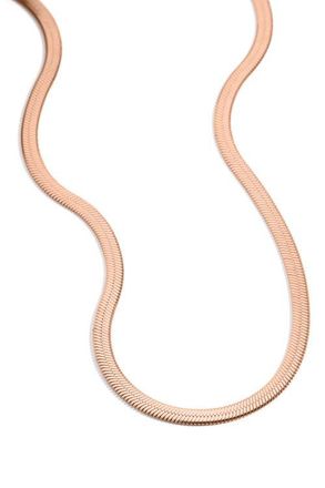 Mint & Lily Herringbone Gold Chain Necklace in Rose Gold-Tone at Nordstrom