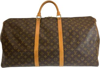 Louis Vuitton Brown Pvc Leather Boston Bag (Pre-Owned)