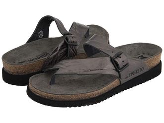 Mephisto Helen Womens Sandals Grey Etna : EU 40 (US Womens 10) B - Medium, Leather/Suede
