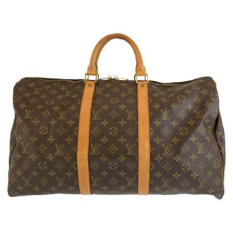 Louis Vuitton Brown Pvc Leather Boston Bag (Pre-Owned)