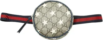 Gucci Beige Navy Pvc Leather Fanny Pack Pouch (Pre-Owned)