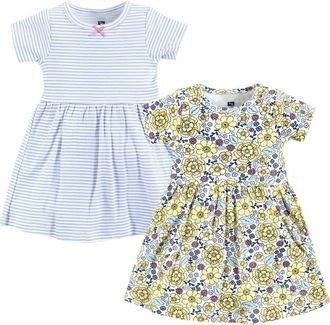 Hudson Baby 2Pk Dress in Outline Floral Yellow at Nordstrom, Size 12-18M