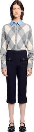 Sandro Capri trousers in Black at Nordstrom, Size 38 Eu