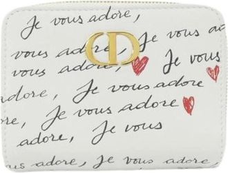 Dior Pre-owned Wallets, female, White, Size: ONE SIZE Pre-owned Leather Wallet