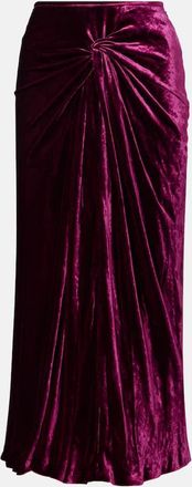 Dries Van Noten Gonna midi in velluto