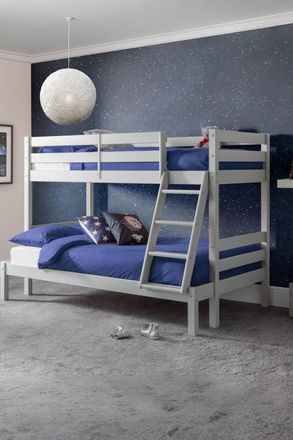 Julian Bowen Merlin Triple Sleeper Bunk Bed in Grey | Size: Single