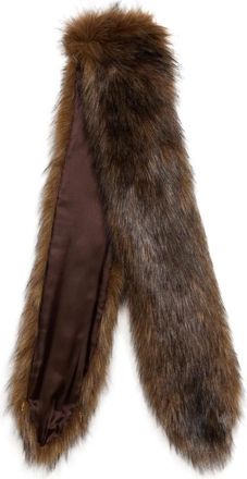 Moschino Faux Fur Scarf - Dames - Wintersjaals - Bruin - ONE Size - Polyester - Accessoires