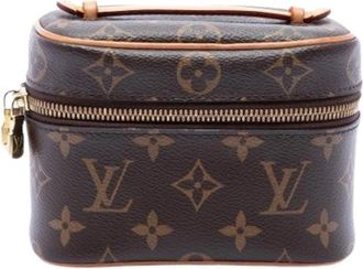 Louis Vuitton Pre-owned Nice Nano Vanity Case - Dames - Vintage Handtas - Bruin - ONE Size - Leer - Vintage
