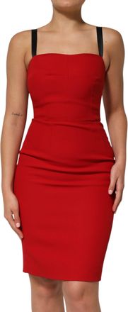 Dolce & Gabbana Womens Sheath Dress Slim Fit - Red - Size EU 38 (Womens)