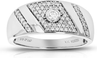 Vir Jewels 1/3 cttw Lab Grown Diamond Wedding Band in Sterling Silver For Women