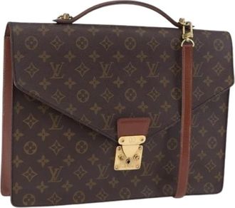 Louis Vuitton Pre-owned Business Bag - Dames - Vintage Schoudertas - Bruin - ONE Size - Leer - Vintage