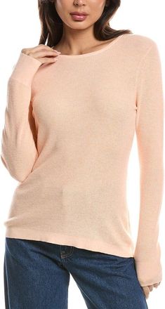 Fort&eacute; Cashmere Thermal Crewneck Cashmere-Blend Sweater