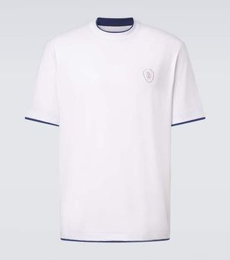 Brunello Cucinelli T-shirt in jersey di cotone con logo