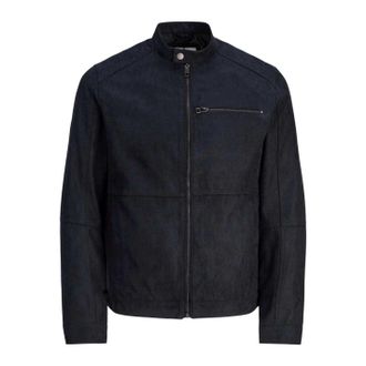 Jack & Jones Jack And Jones Herenbikerjack van kunstleer (Jet Zwart)