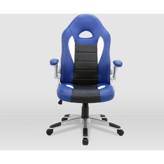 OEM Silla De Estudio Juvenil Tipo Gaming Modelo Sep&uacute;lveda En Color Azul Y Negro