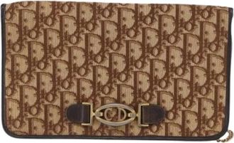 Dior Pre-owned Vintage trotter schoudertas - Dames - Vintage Schoudertas - Beige - ONE Size - Leer - Vintage