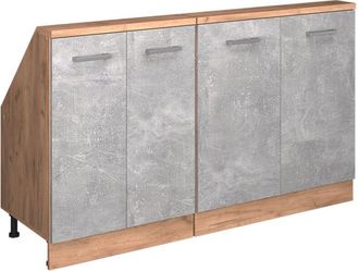 Vicco Conjunto De Armarios Para Techo Inclinado Rion, Hormig&oacute;n/roble Dorado, Lote De 2, Vicco