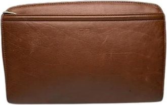 Balenciaga Pre-owned Clutches, female, Brown, Size: ONE SIZE Pre-owned Vintage Clutch