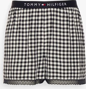 Tommy Hilfiger Womens Tommy Hilfiger WOVEN SHORT PRINT Womens Shorts Heritage Gingham Desert Sky - Multi - Size: 16