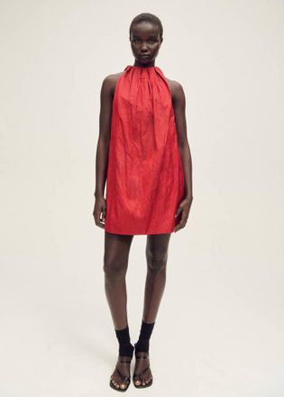 Mango Vestito halter dettaglio fiocco rosso - Donna - XS - MANGO