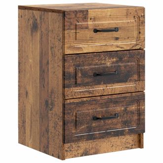 vidaXL Armario De Noche Con Caj&oacute;n Madera Envejecida 43 X 41 X 63,5 Cm Vidaxl