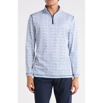 Bugatchi Half Zip Pullover in Navy at Nordstrom Rack, Size Xxx-Large