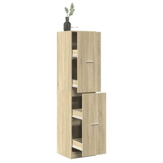 Berkfield Home Apothecary Cabinet&not;Sonoma Oak 40x41x174.5 cm Engineered Wood in Brown