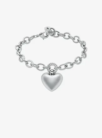 Michael Kors Pav&eacute; Puffy Heart Pendant Bracelet
