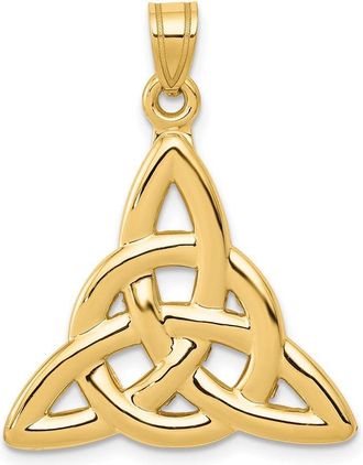 Diamond2Deal 14k Yellow Gold Polished Trinity Knot Pendant