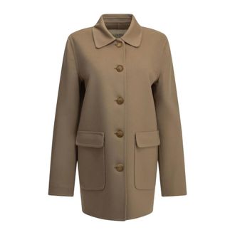 Valentino Vlogo Korte Jas - Dames - Mantels - Beige - Maat: M Wol