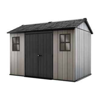 Keter Caseta De Jard&iacute;n Oakland 1175 Cobertizo De Almacenamiento Exterior Ordenaci&oacute;n Acero Metal Madera Resina 350x230x253 Wxdxh Cm - Keter