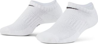 Nike Everyday Cushion Training No-Show Socks - Pack of 3 in 100 White/black at Nordstrom Rack, Size Large