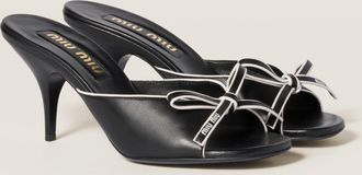 Miu Miu Nappa leather bow mules