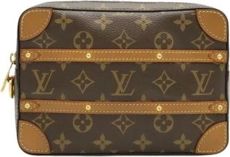 Louis Vuitton Pre-owned Clutches, female, Brown, Size: ONE SIZE Pre-owned Canvas Clutch