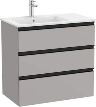 Roca Conjunto Mueble The Gap 800x460 2 Cajones + Lavabo Izquierda Gris Mate.-roca: Dise&ntilde;o, Innovaci&oacute;n Y Calidad