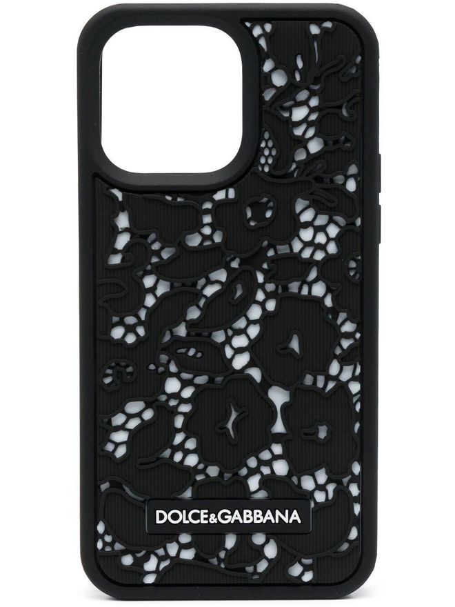 floral logo-patch iPhone Pro Max case - Black