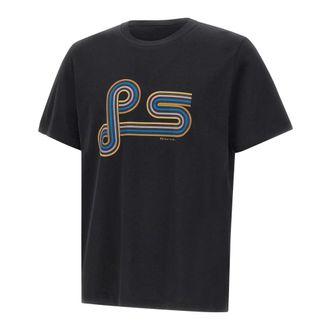 Paul Smith T-Shirts, male, Black, Size: 2XL Swirly PS T-Shirt
