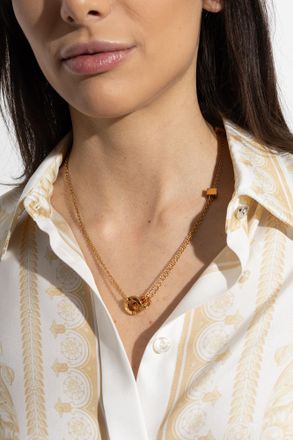 Versace Necklace With Pendants, Womens, Gold