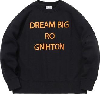 Li-Ning Sports Fashion Series Alphabet Embroidered Fleece Lined Stay Warm Pullover Round Neck Black AWDQ698-1