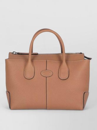 Tod's textured tote bag detachable strap top handles