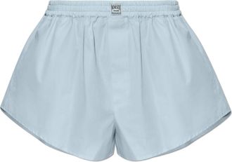 Maison Margiela Logo Shorts - Dames - Bermuda - Blauw - XS - Katoen - Korte Broeken