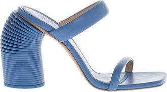 Off-white Blue Leather Heels